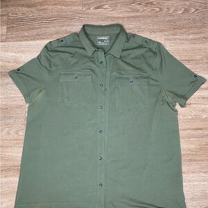 Express Men's Olive Button Down Shirt